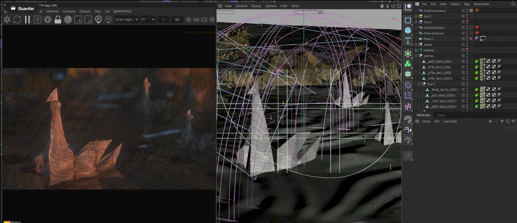 Papyrus Navigator Octane lighting preview